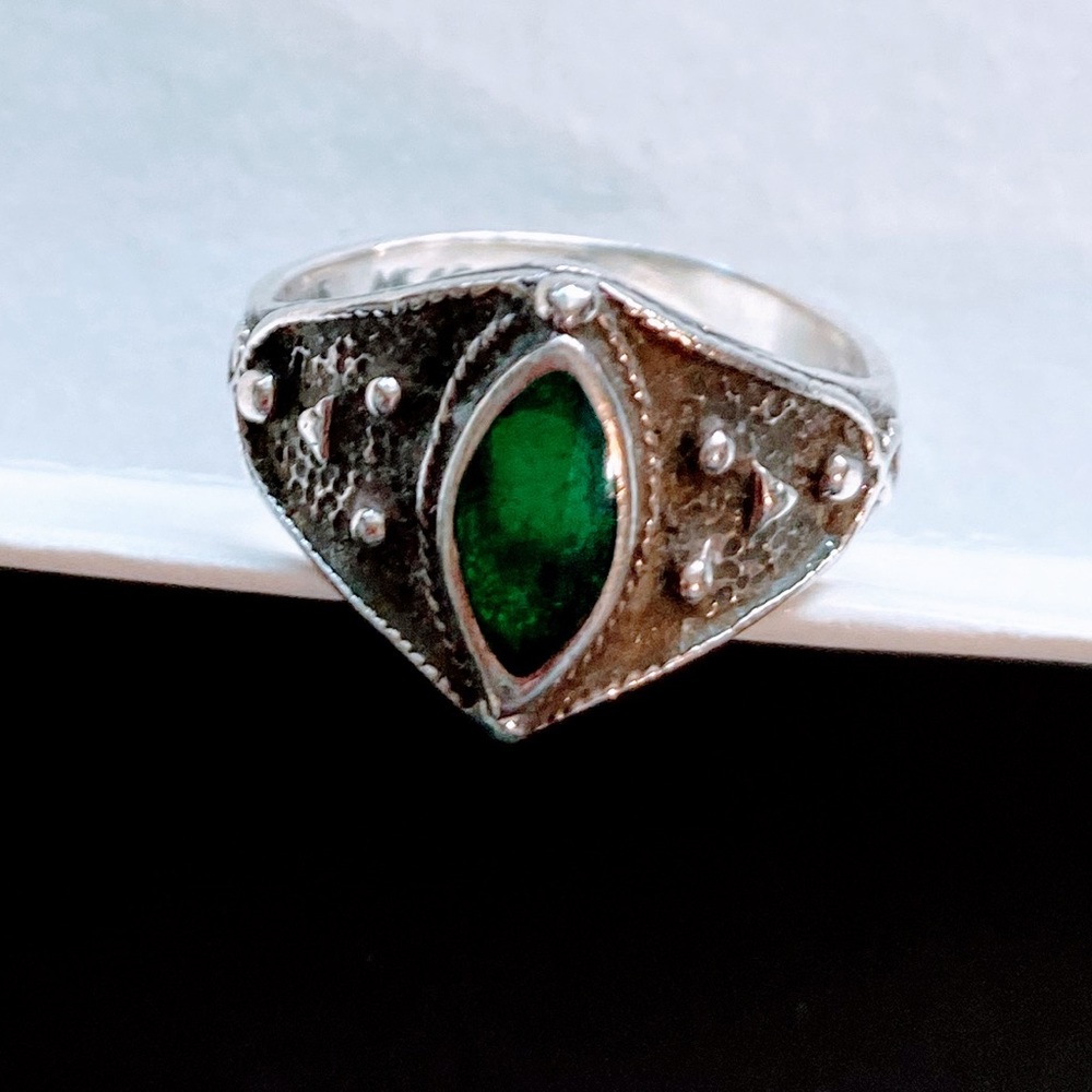 Green Gemstone Ring - image 1
